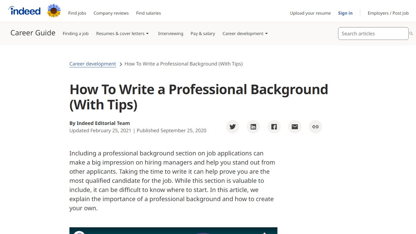 How To Write a Professional Background (With Tips)